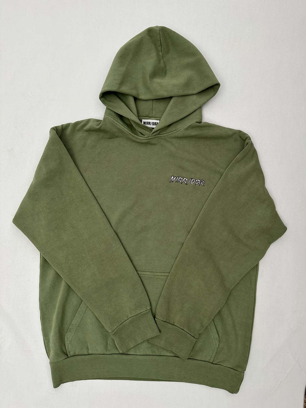 Mirrors Oil Green Heavyweight Pullover Hoodie